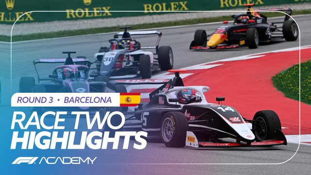 HIGHLIGHTS Chambers storms to first F1 ACADEMY victory with Barcelona Race 2 domination